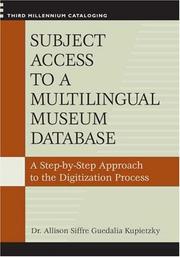 Cover of: Subject Access to a Multilingual Museum Database | Allison Siffre Guedalia Kupietzky
