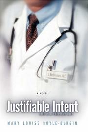 Cover of: Justifiable Intent