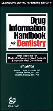 Cover of: Drug Information Handbook for Dentistry, 2002-2003