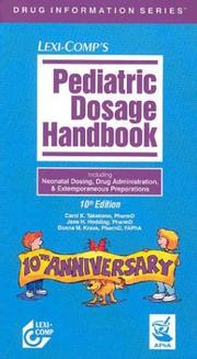 Cover of: Pediatric Dosage Handbook