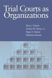 Cover of: Trial Courts as Organizations