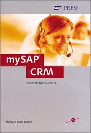 Cover of: mySAP CRM