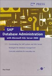 Cover of: SAP Database Administration with Microsoft SQL Server 2000