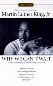 Cover of: Why we can't wait by Martin Luther King Jr.