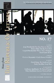 Cover of: The Republic of Letters, Issue 17 (News from the Republic of Letters) | Keith Botsford