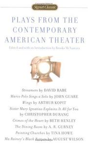 Cover of: Plays From the Contemporary American Theater by Brooks McNamara