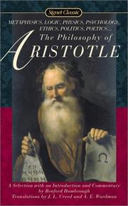 Cover of: The Philosophy of Aristotle (Signet Classics)