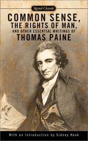 Cover of: Common Sense, The Rights of Man and Other Essential Writings of Thomas Paine (Signet Classics)
