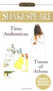 Cover of: Titus Adronicus and Timon of Athens by William Shakespeare, William Shakespeare