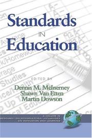 Cover of: Standards in Education (HC) (Research on Sociocultural Influences on Motivation and Learning)