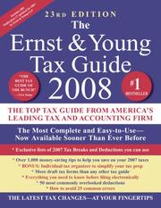 Cover of: The Ernst & Young Tax Guide 2008 (Ernst and Young Tax Guide)