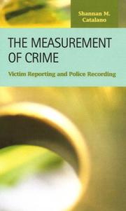 The measurement of crime by Shannan M. Catalano