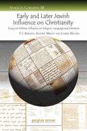 Cover of: Early and Later Jewish Influence on Christianity