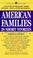 Cover of: American families