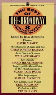 Cover of: The Best of off-Broadway: eight contemporary Obie-winning plays