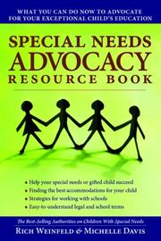 Cover of: Special Needs Advocacy Resource Book