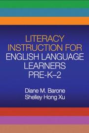 Cover of: Literacy Instruction for English Language Learners Pre-K-2 (Solving Problems In Teaching Of Literacy)