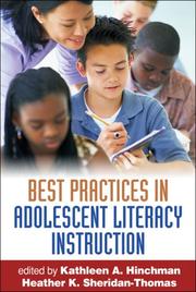 Cover of: Best Practices in Adolescent Literacy Instruction (Solving Problems In Teaching Of Literacy) by 