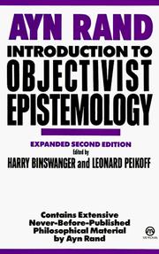 Cover of: Introduction to objectivist epistemology by Ayn Rand