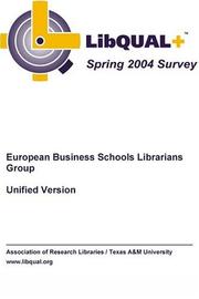 Cover of: European Business Schools Librarians Group Unified Version - 2004