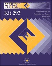 Cover of: SPEC Kit 293: External Review for Promotion and Tenure