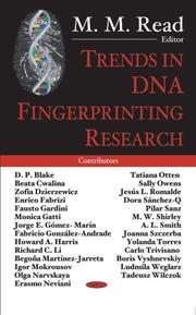 Cover of: Trends in DNA Fingerprinting Research by M. M. Read, M. M. Read