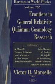 Cover of: Frontiers in General Relativity And Quantum Cosmology Research (Horizons in World Physics) by Victor H. Marselle