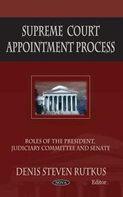 Cover of: Supreme Court Appointment Process