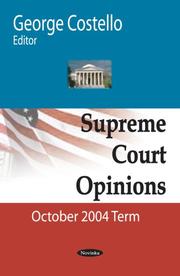 Cover of: Supreme Court Opinions | George Costello