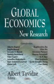 Cover of: Global Economics: New Research