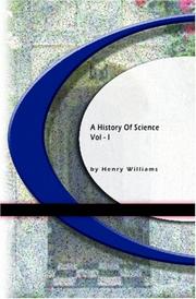 Cover of: A History of Science: VOL - 1