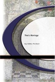 Cover of: That's Marriage