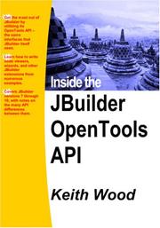 Cover of: Inside the JBuilder OpenTools API by Keith Wood
