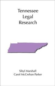 Tennessee Legal Research by Sibyl Marshall