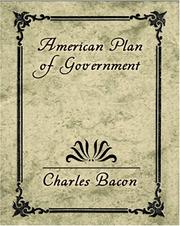 Cover of: American Plan of Government