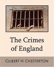 Cover of: The Crimes of England by Gilbert Keith Chesterton