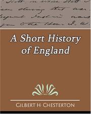 Cover of: A Short History of England by Gilbert Keith Chesterton