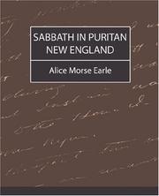 Cover of: Sabbath in Puritan New England by Alice Morse Earle, Alice Morse Earle