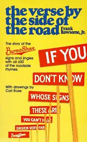 Cover of: The Verse by the Side of the Road : The Story of the Burma-Shave Signs and Jingles