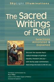 Cover of: The Sacred Writings of Paul: Annotated & Explained (Skylight Illuminations Series)