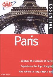 Cover of: AAA Essential Paris, 6th Edition (Essential Paris)