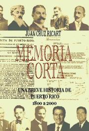 Cover of: Memoria Corta by Juan Cruz-Ricart