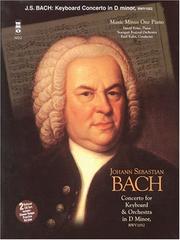 Cover of: Music Minus One Piano: J.S. Bach Concerto in D minor, BWV1052 (Book & 2 CD Set)