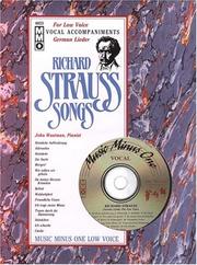 Cover of: Music Minus One Mezzo Soprano, Contralto or Bass-Baritone Voice: Strauss German Lieder for Low Voice (Book & CD)