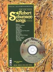 Cover of: Music Minus One Mezzo-Soprano, Contralto or Bass-Baritone Voice by Robert Schumann