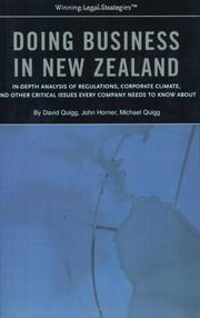 Cover of: Winning Legal Strategies: Doing Business in New Zealand ¿ In-Depth Analysis of Regulations, Corporate Climate&Other Critical Issues Every Company Needs to Know About