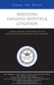 Cover of: Resolving Employee Disputes & Litigation | Aspatore Books Staff