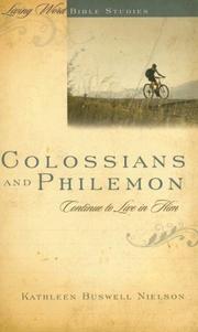 Cover of: Colossians and Philemon by Kathleen Buswell Nielson