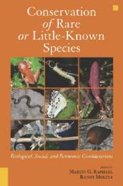 Cover of: Conservation of Rare or Little-Known Species: Biological, Social, and Economic Considerations
