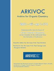 ARKIVOC 2001 (vii) Commemorative for Prof. Donald Cameron by Tom, Gilchrist